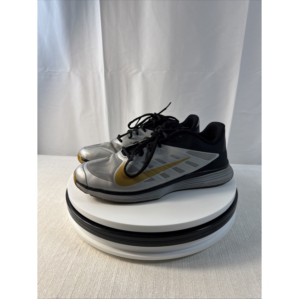 Nike Lunar Vapor Trainer Metallic Silver Gold 2012 Size 10.5 Used 488159-008